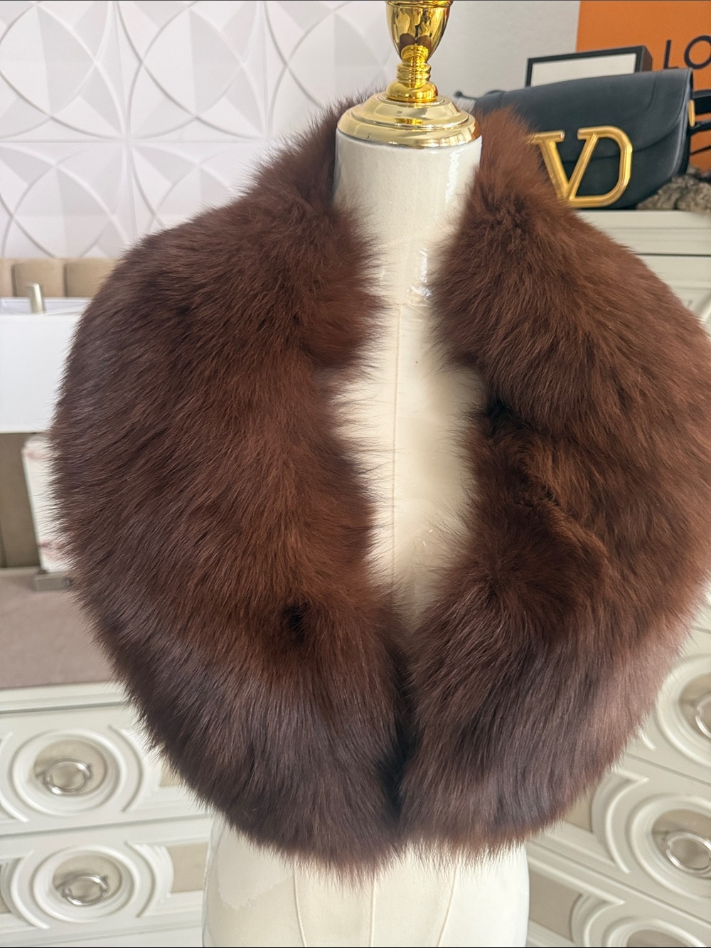 Real Fox fur collar thick soft pelts